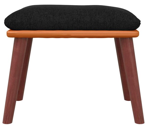 Podnožka černá 45x29,5x35 cm textil a umělá kůže 341485