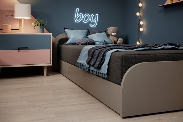 Eltap Lůžko do ložnice Parys GR Materiál a barva potahu: Alova 29 - modrá, Rozměr: 80x190