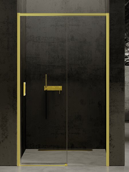 New Trendy Prime Light Gold sprchové dveře 150 cm posuvné zlatá lesk/průhledné sklo D-0431A