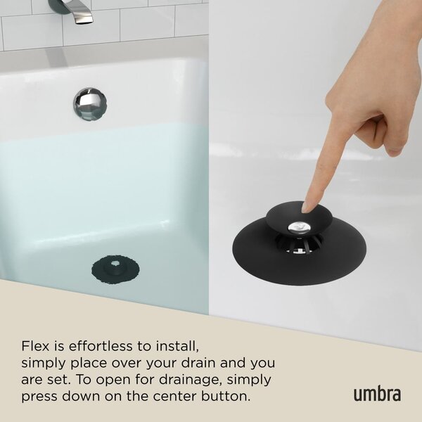 Silikonová zátka do umyvadla Flex – Umbra