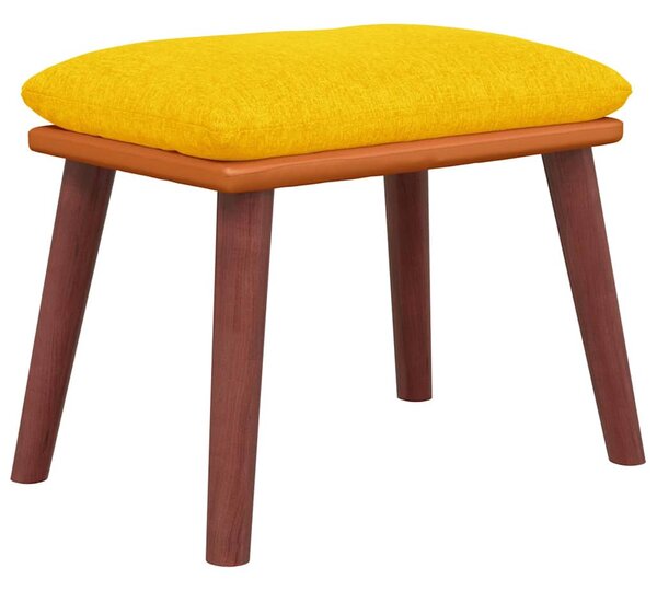 Podnožka hořčicově žlutá 45x29,5x35 cm textil a umělá kůže 341486