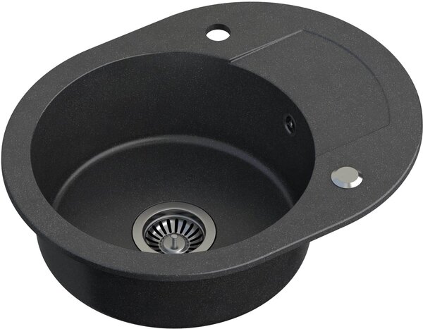 Quadron Johnny dřez graniteq 58.5x46 cm černá HCQC5846CZK