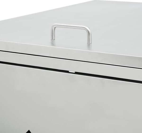 Přístřešek na tři popelnice 240 l nerezová ocel 145381