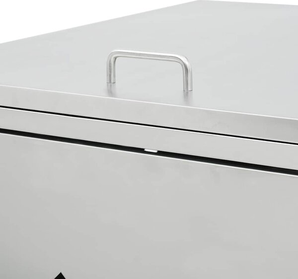 Přístřešek na čtyři popelnice 240 l nerezová ocel 145382