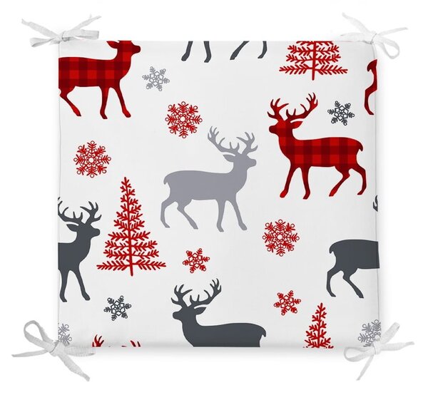 Vánoční podsedák s příměsí bavlny Minimalist Cushion Covers Holly Night, 42 x 42 cm