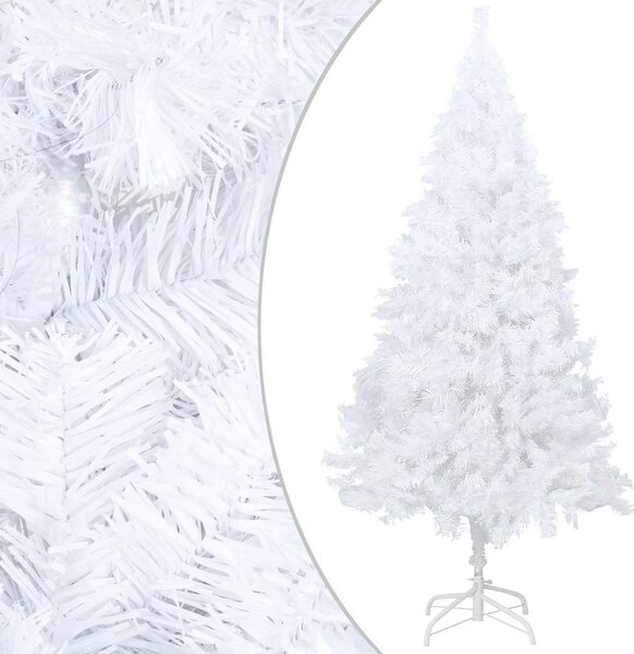 Umělý vánoční stromek s LED a sadou koulí bílý 120 cm PVC 3077625