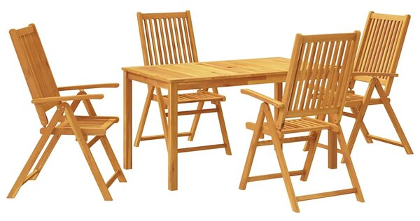 5dílný zahradní jídelní set 140x80x74 cm masivní akáciové dřevo 3295257