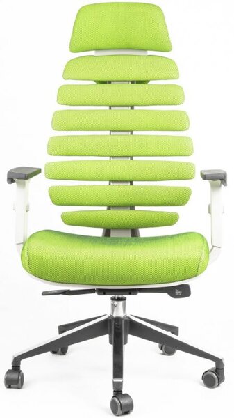 MERCURY židle FISH BONES PDH šedý plast, zelená SH06