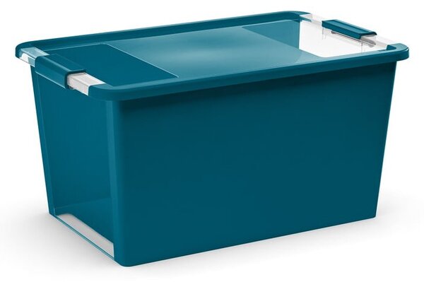 Plastový úložný box s víkem v petrolejové barvě 55x35x28 cm Bi-Box – KIS