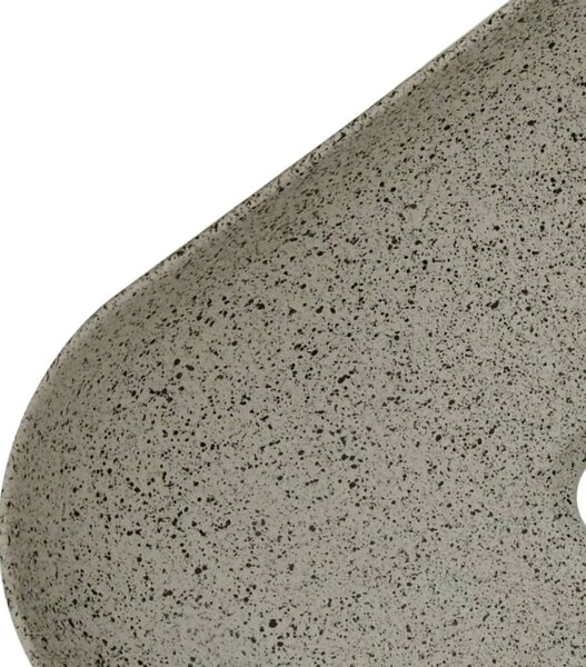 Umyvadlo na desku šedé obdélník 48 x 37,5 x 13,5 cm keramika 155096