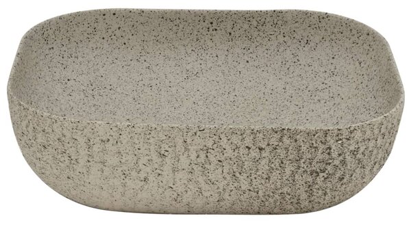 Umyvadlo na desku šedé obdélník 48 x 37,5 x 13,5 cm keramika 155096