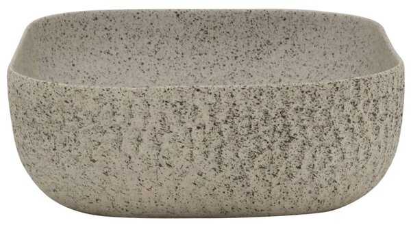 Umyvadlo na desku šedé obdélník 48 x 37,5 x 13,5 cm keramika 155096