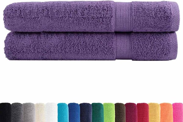 Premium ručníky SOLUND 2 ks fialové 80 x 200 cm 600 g/m² 137362