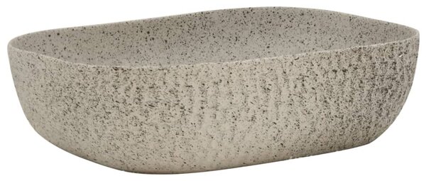 Umyvadlo na desku šedé obdélník 48 x 37,5 x 13,5 cm keramika 155096