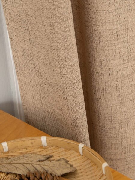 MK Lůžkoviny Závěsy Zara hnědá – 140 × 280 cm (2 ks)
