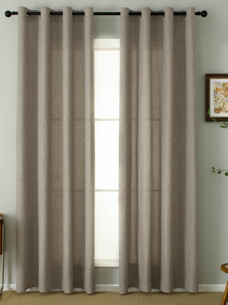 MK Lůžkoviny Závěsy Zara šedohnědá – 140 × 280 cm (2 ks)