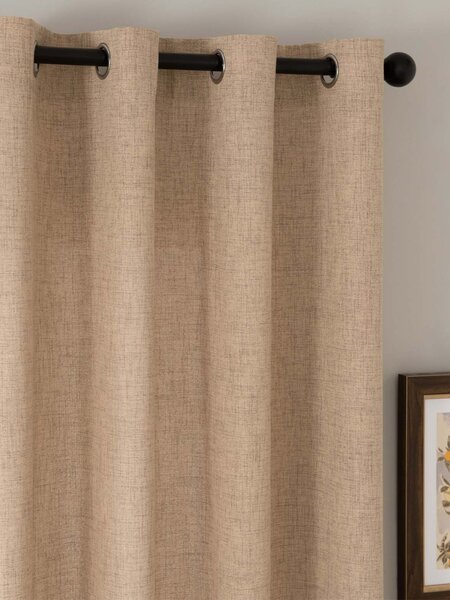 MK Lůžkoviny Závěsy Zara hnědá – 140 × 280 cm (2 ks)