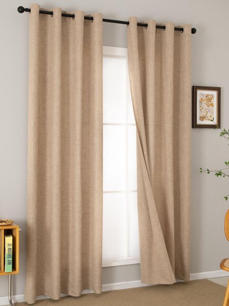 MK Lůžkoviny Závěsy Zara hnědá – 140 × 280 cm (2 ks)