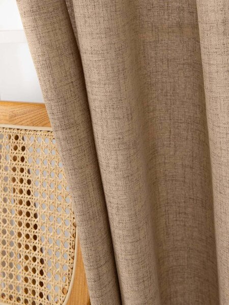 MK Lůžkoviny Závěsy Zara hnědá – 140 × 280 cm (2 ks)