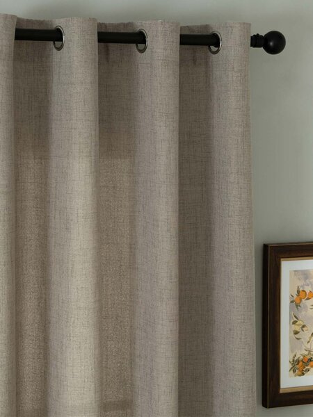 MK Lůžkoviny Závěsy Zara šedohnědá – 140 × 280 cm (2 ks)