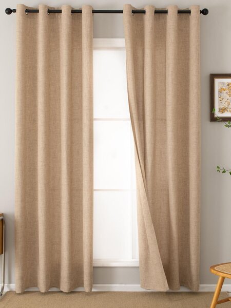 MK Lůžkoviny Závěsy Zara hnědá – 140 × 280 cm (2 ks)