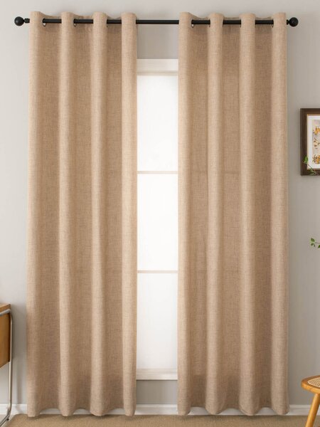 MK Lůžkoviny Závěsy Zara hnědá – 140 × 280 cm (2 ks)