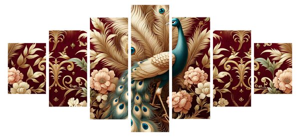 Obraz - Elegantní páv (210x100 cm)
