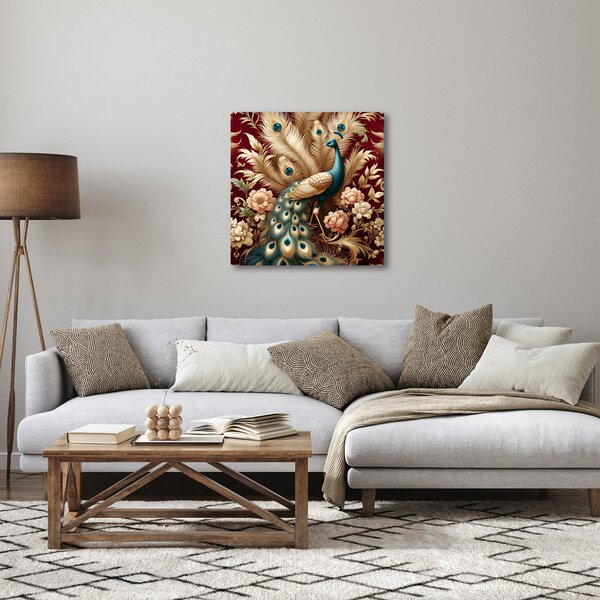 Obraz - Elegantní páv (30x30 cm)