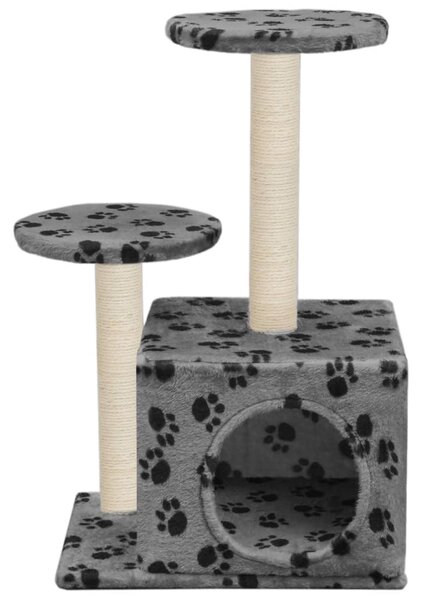 Škrabadlo pro kočky sisalové sloupky 60 cm šedé s potiskem 170518