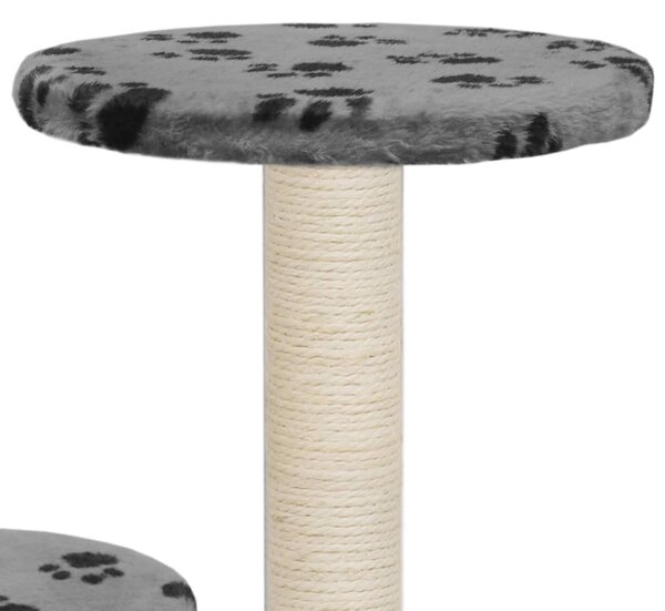 Škrabadlo pro kočky sisalové sloupky 60 cm šedé s potiskem 170518