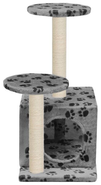 Škrabadlo pro kočky sisalové sloupky 60 cm šedé s potiskem 170518
