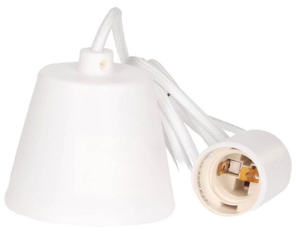 Závěsné stropní svítidlo na 1 žárovku E27 max 60W, délka 1m, GSC, bílé