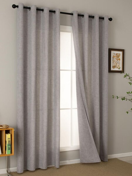 MK Lůžkoviny Závěsy Zara šedá – 140 × 180 cm (2 ks)