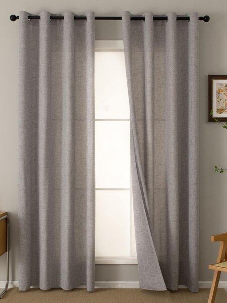 MK Lůžkoviny Závěsy Zara šedá – 140 × 180 cm (2 ks)