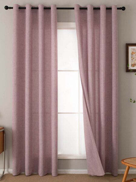 MK Lůžkoviny Závěsy Zara starorůžová – 140 × 280 cm (2 ks)