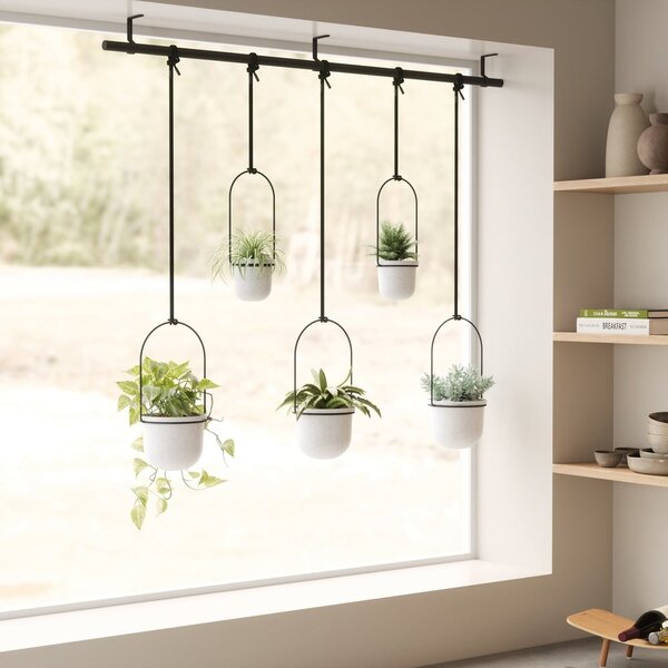 Plastové obaly na květináče v sadě 5 ks na bylinky/závěsné ø 7,5 cm Triflora – Umbra