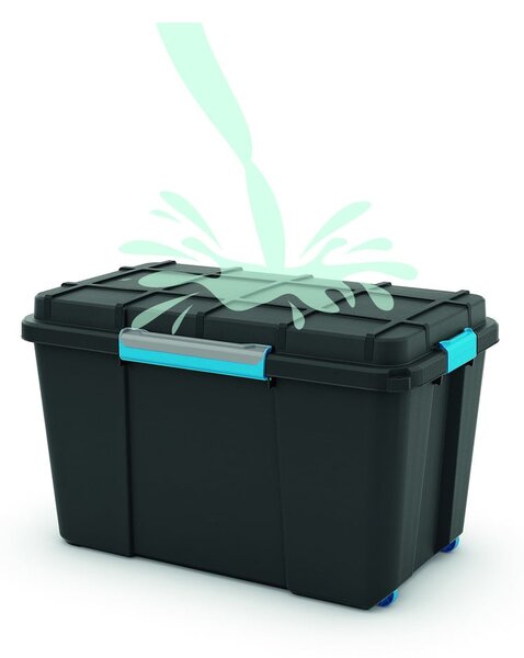 Černý plastový úložný box s víkem 73,5x44,5x46 cm Scuba Box – KIS
