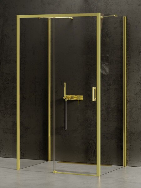 New Trendy Prime Light Gold sprchový kout 100x90 cm obdélníkový zlatá lesk/průhledné sklo K-1102