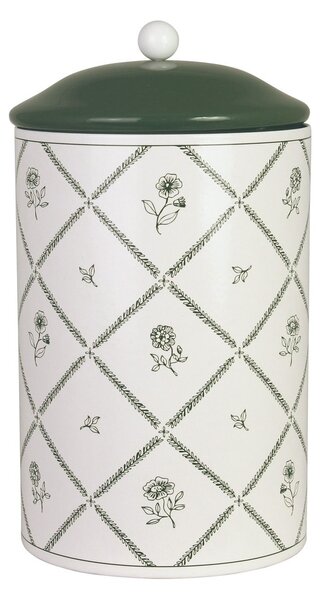Plechová dóza Lovisa Green/White 21 cm