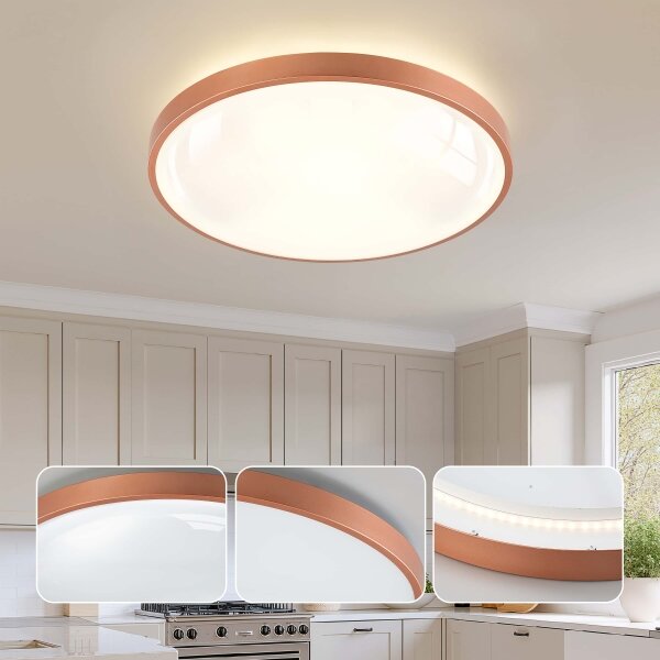 BRILAGI - LED Stmív. svítidlo GLASS POOL DOUBLE LED/80W/230V 60 cm měděná + DO