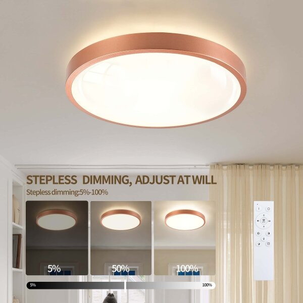 BRILAGI - LED Stmív. svítidlo GLASS POOL DOUBLE LED/48W/230V 40 cm měděná + DO
