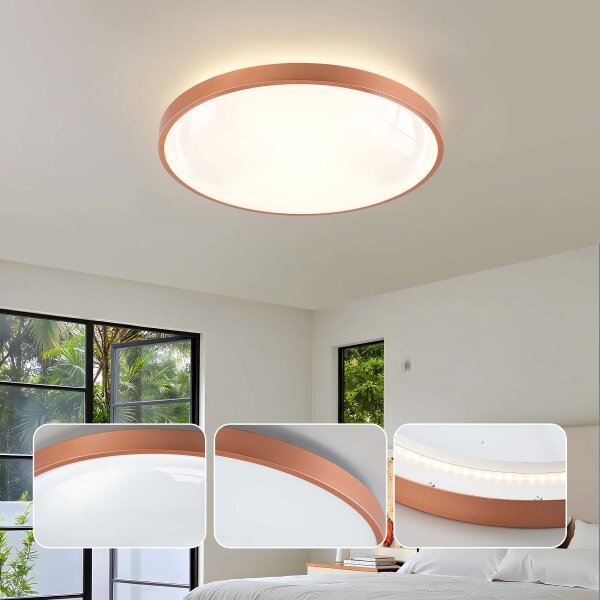 BRILAGI - LED Stmív. svítidlo GLASS POOL DOUBLE LED/60W/230V 50 cm měděná + DO