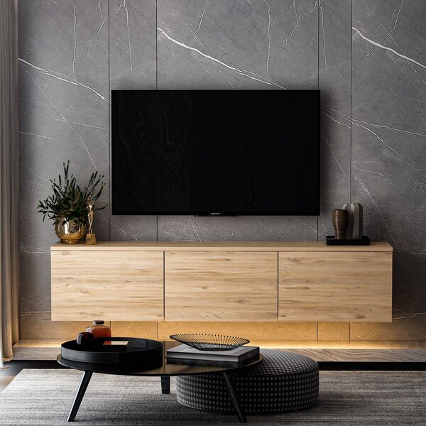 TV stolek/skříňka Neola 1 (borovice) (s osvětlením)