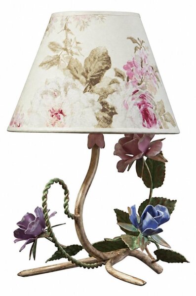 BRILAGI - Stolní lampa ROMANCE 1xE14/40W/230V pestrobarevná/béžová/patina