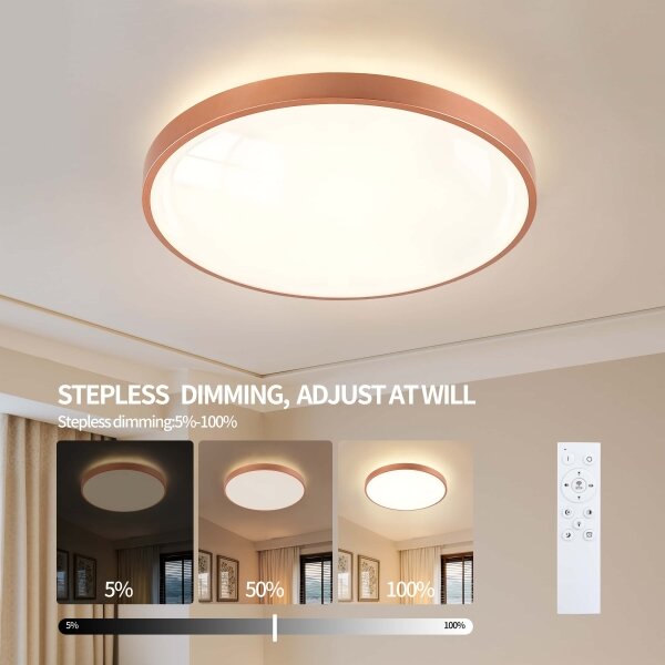 BRILAGI - LED Stmív. svítidlo GLASS POOL DOUBLE LED/80W/230V 60 cm měděná + DO