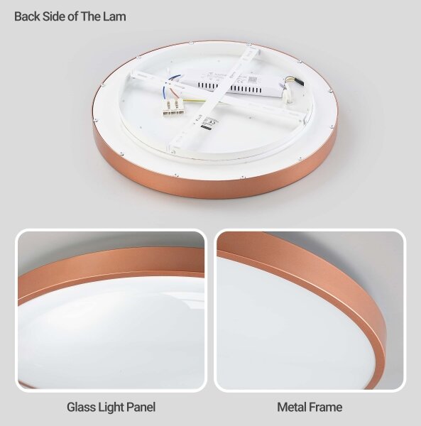 BRILAGI - LED Stmív. svítidlo GLASS POOL DOUBLE LED/60W/230V 50 cm měděná + DO