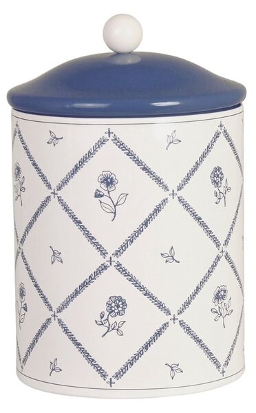 Plechová dóza Lovisa Blue/White 15 cm