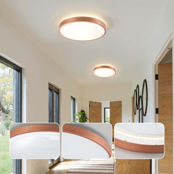 BRILAGI - LED Stmív. svítidlo GLASS POOL DOUBLE LED/48W/230V 40 cm měděná + DO