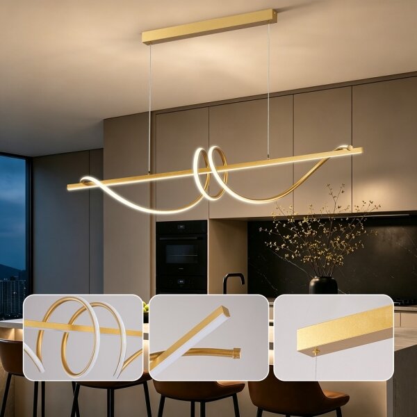 BRILAGI - LED Stmív. lustr na lanku SIGNATURE LED/50W/230V 120 cm zlatá + DO