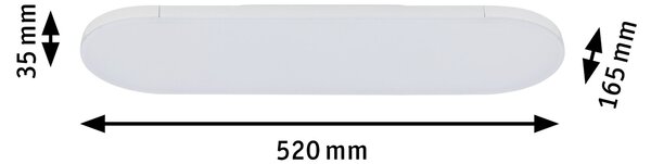 Paulmann 95371 Deck, LED panel pro Urail system, 13,5W LED 3000K stmívatelná, bílá, délka 52cm